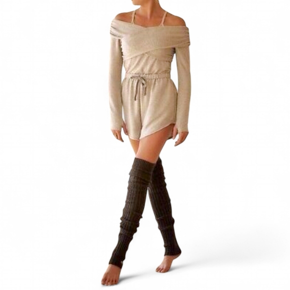 Free People Movement Love Spell Soft Knit One Piece Athleisure Romper NWT‎ Sz M